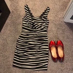 Express Black and White Cocktail Dress 4